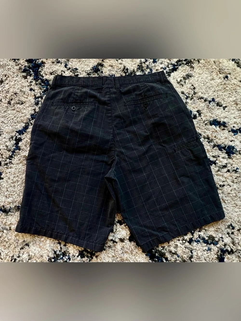 Subculture Men's Gray & Black Plaid Casual Shorts